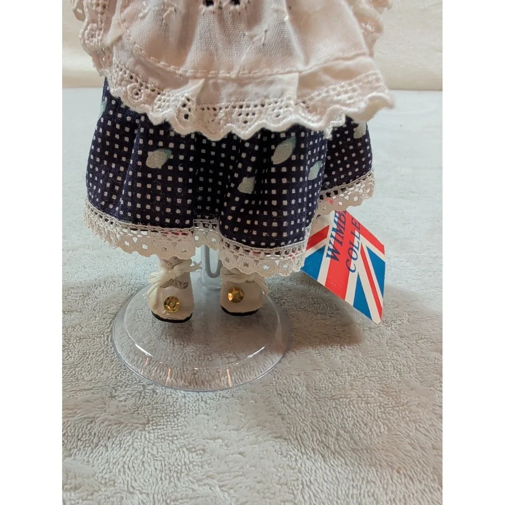 Wimbledon Collection Lexington Hall Porcelain Doll Red Hair Navy Polka Dot Dress